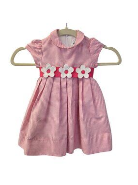 Florence Eiseman Striped Fit & Flare Belted Dress Size 18 months